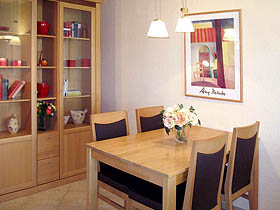 Essecke im Wohnzimmer