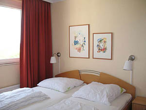 Blick ins Schlafzimmer